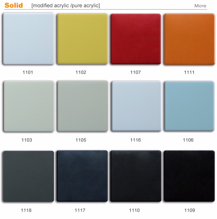 Superficie sólida acrílica elegante/modificada