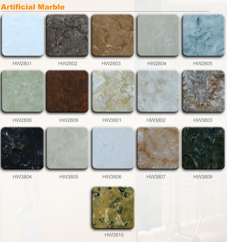 Superficie sólida de textura de mármol de 2440 mm y 3660 mm