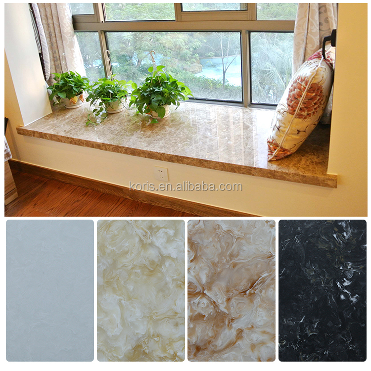 Alféizares de ventana de mármol artificial de granito de imitación de superficie sólida alta